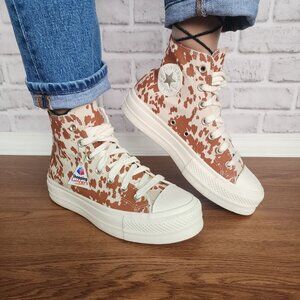 ⭐Converse Chuck Taylor All Star Lift Platform Animal Print 8 Women Shoes A10141C